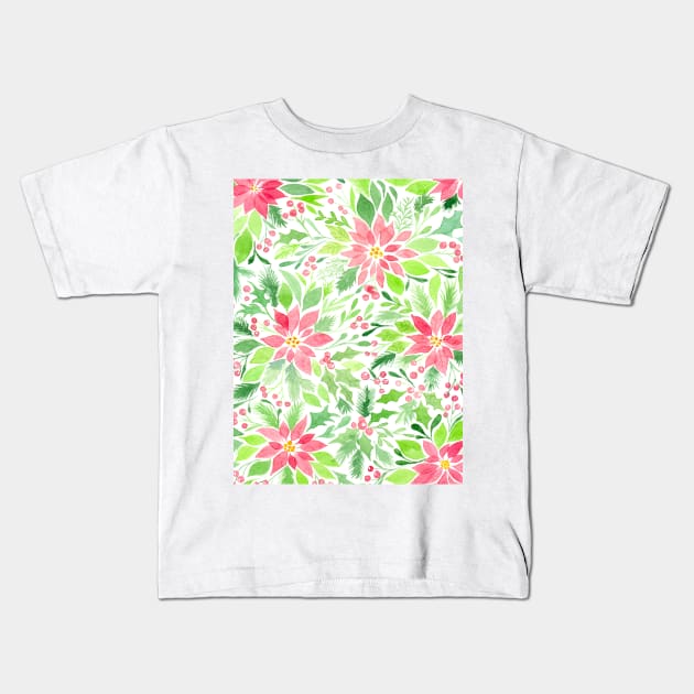 Christmas watercolor Kids T-Shirt by katerinamk